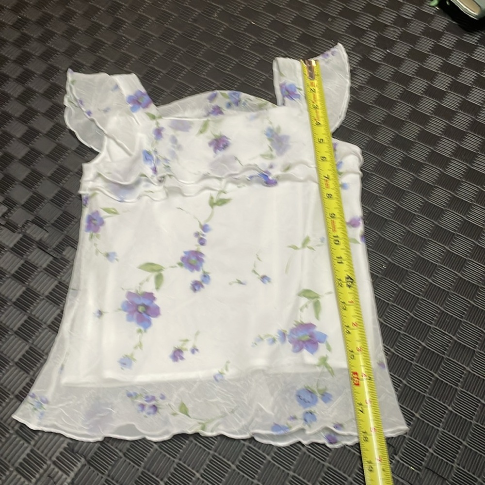 r n kidz white two piece with purple floral design. skirt and top set - Picture 8 of 11